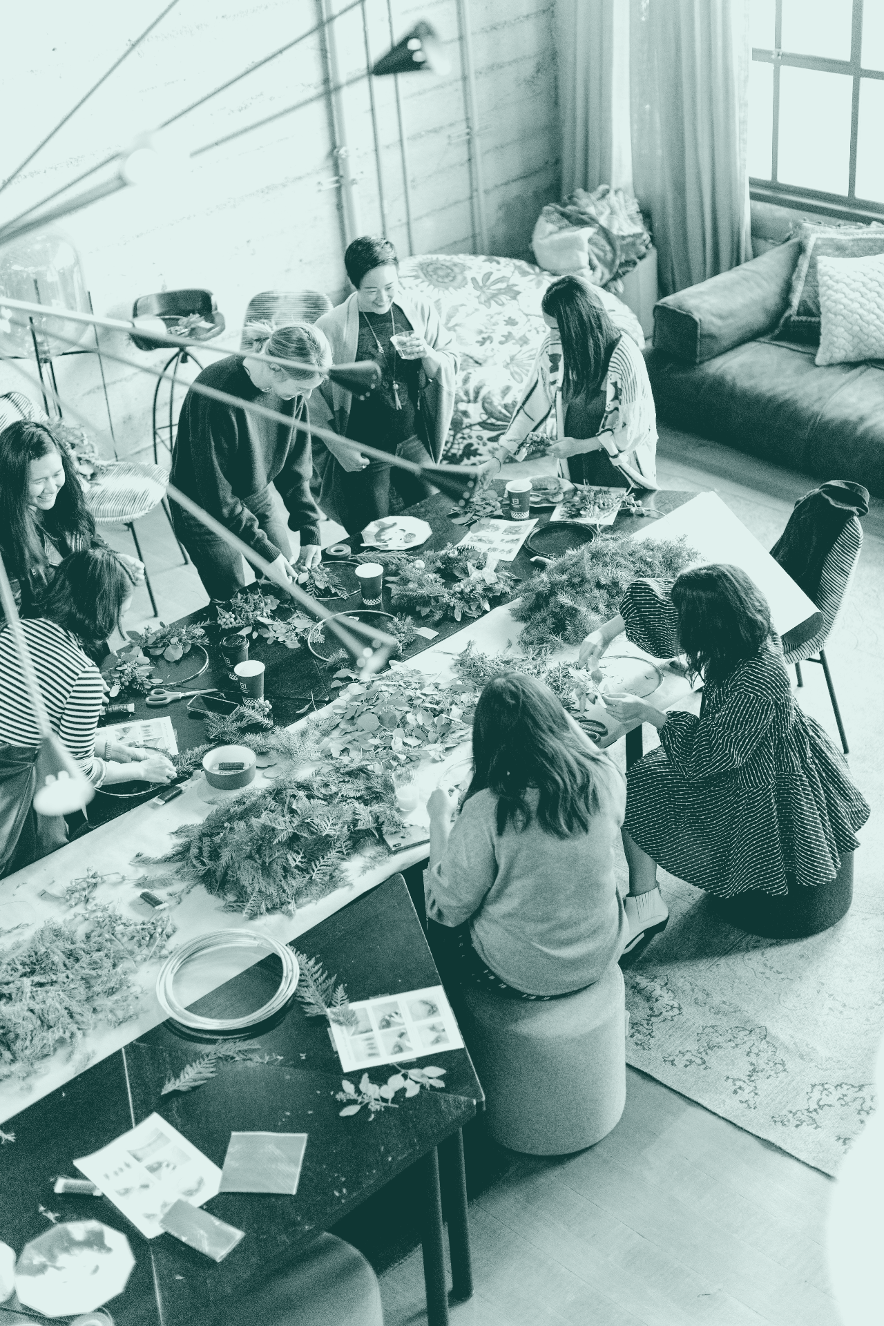 Atelier collectif autour de végétaux